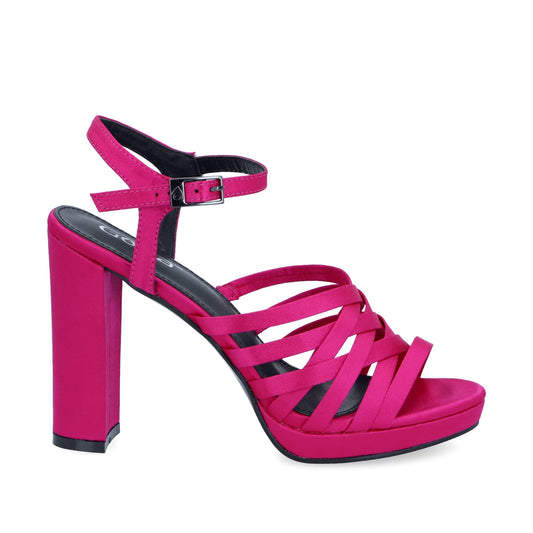 Sandalia Satin Fucsia Mujer 15837