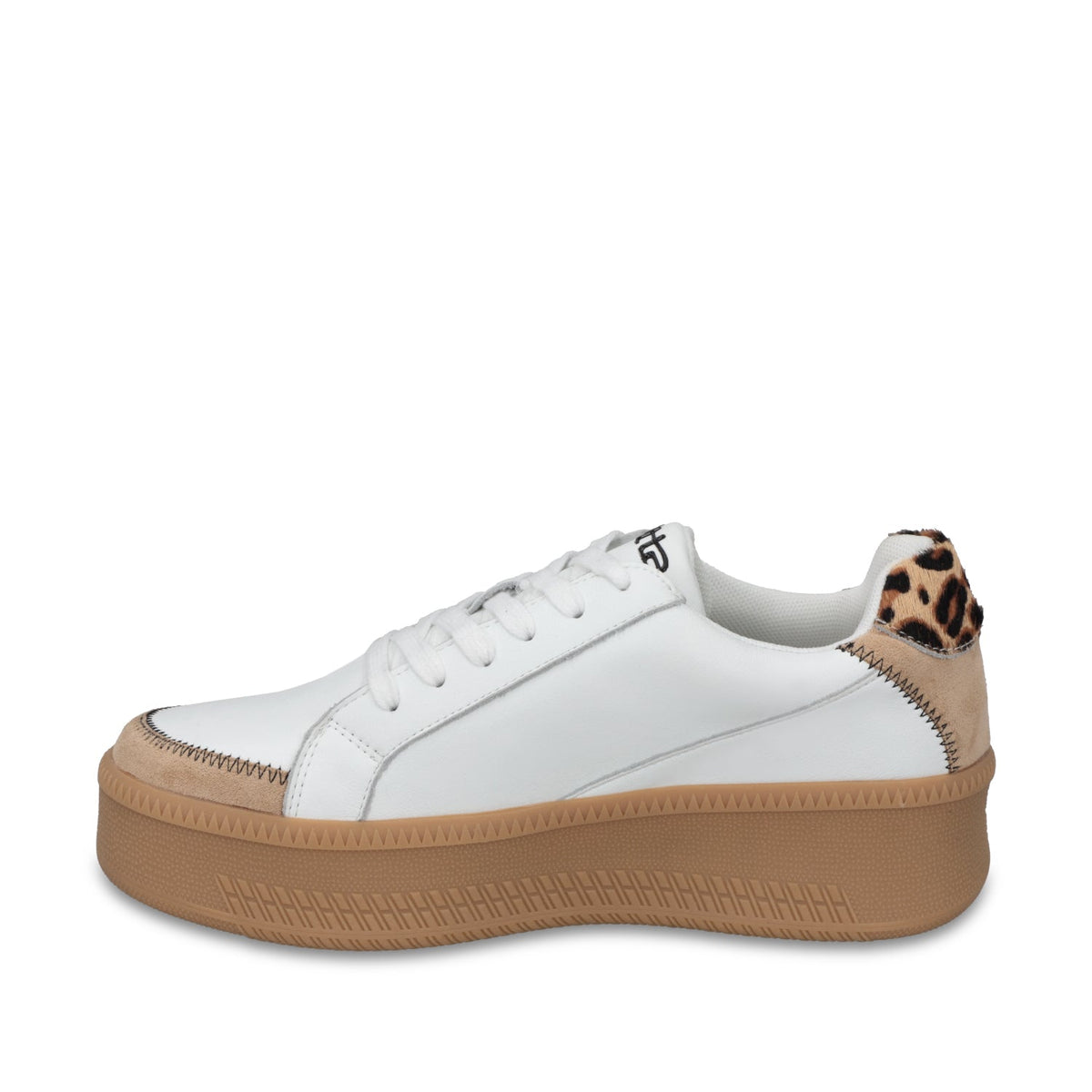 Tenis Cuero Plataforma Blanca Mujer 67310 - Gotta Mexico
