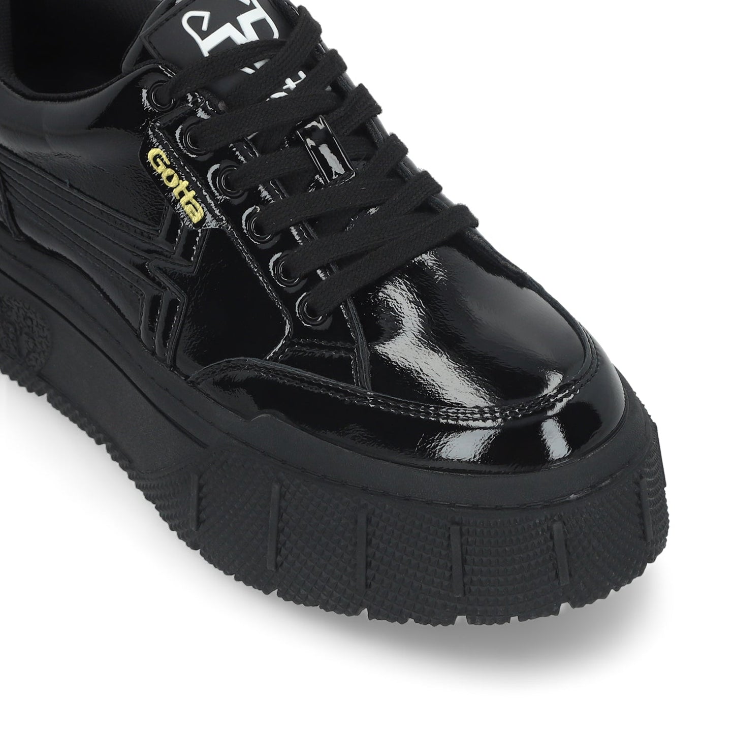 Tenis Negro Charol Mujer 43051