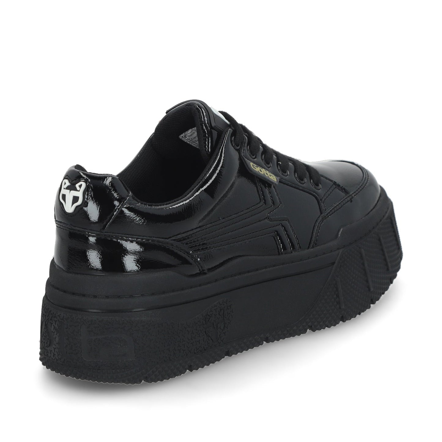 Tenis Negro Charol Mujer 43051