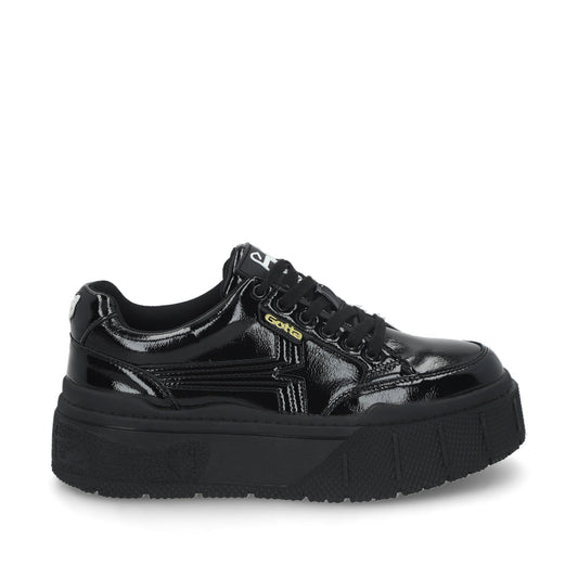 Tenis Negro Charol Mujer 43051