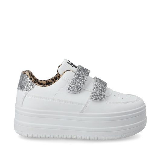 Tenis Plataforma Blanca Mujer 38561