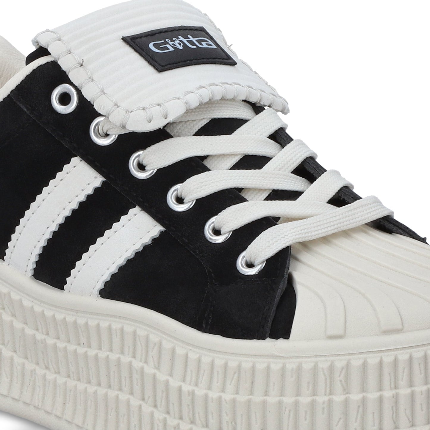 Tenis Plataforma Negra Mujer 58021