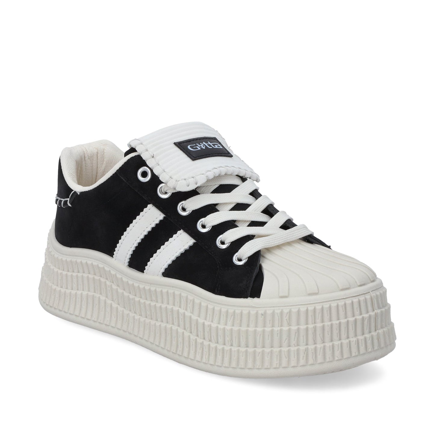Tenis Plataforma Negra Mujer 58021