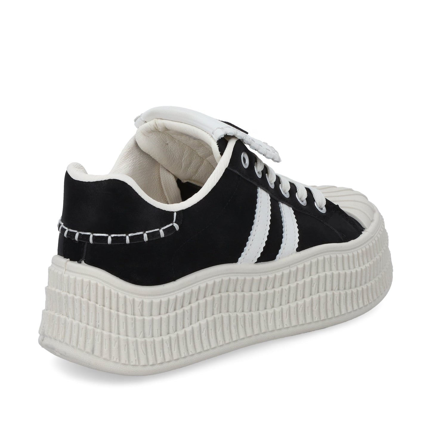Tenis Plataforma Negra Mujer 58021