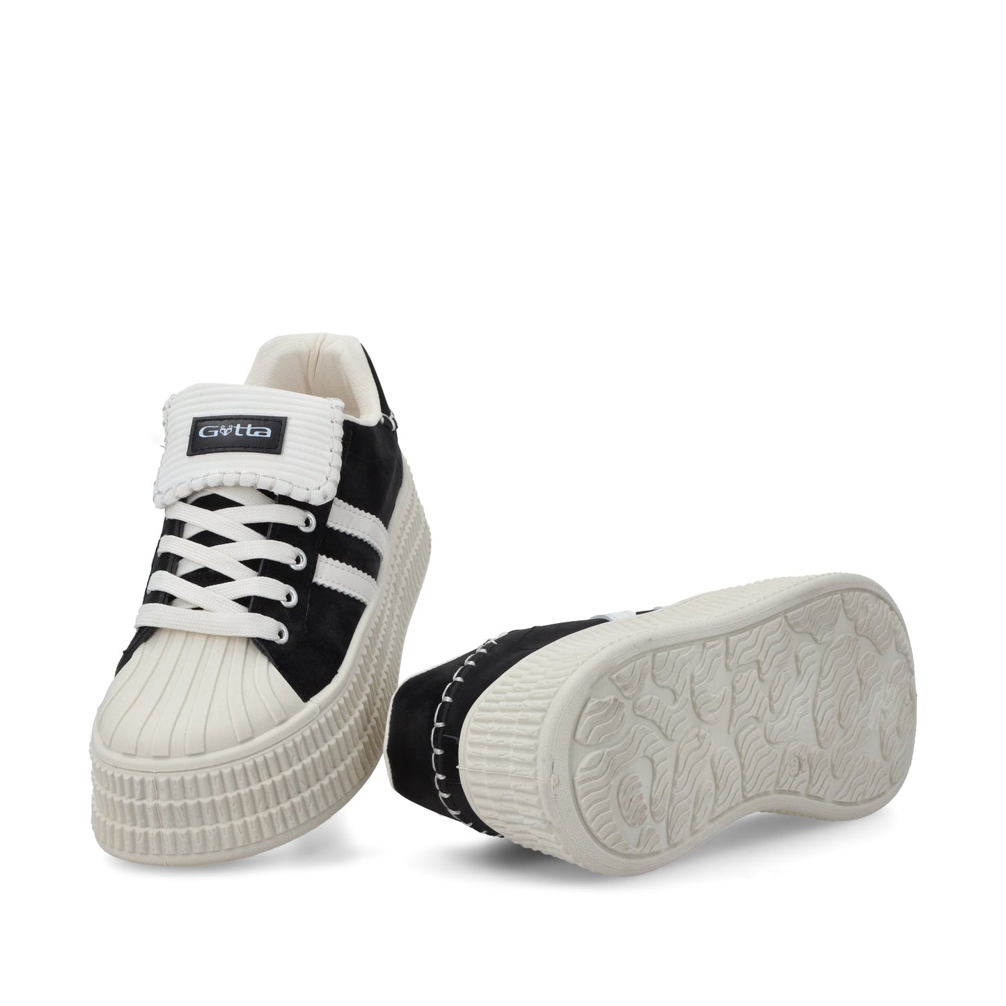 Tenis Plataforma Negra Mujer 58021