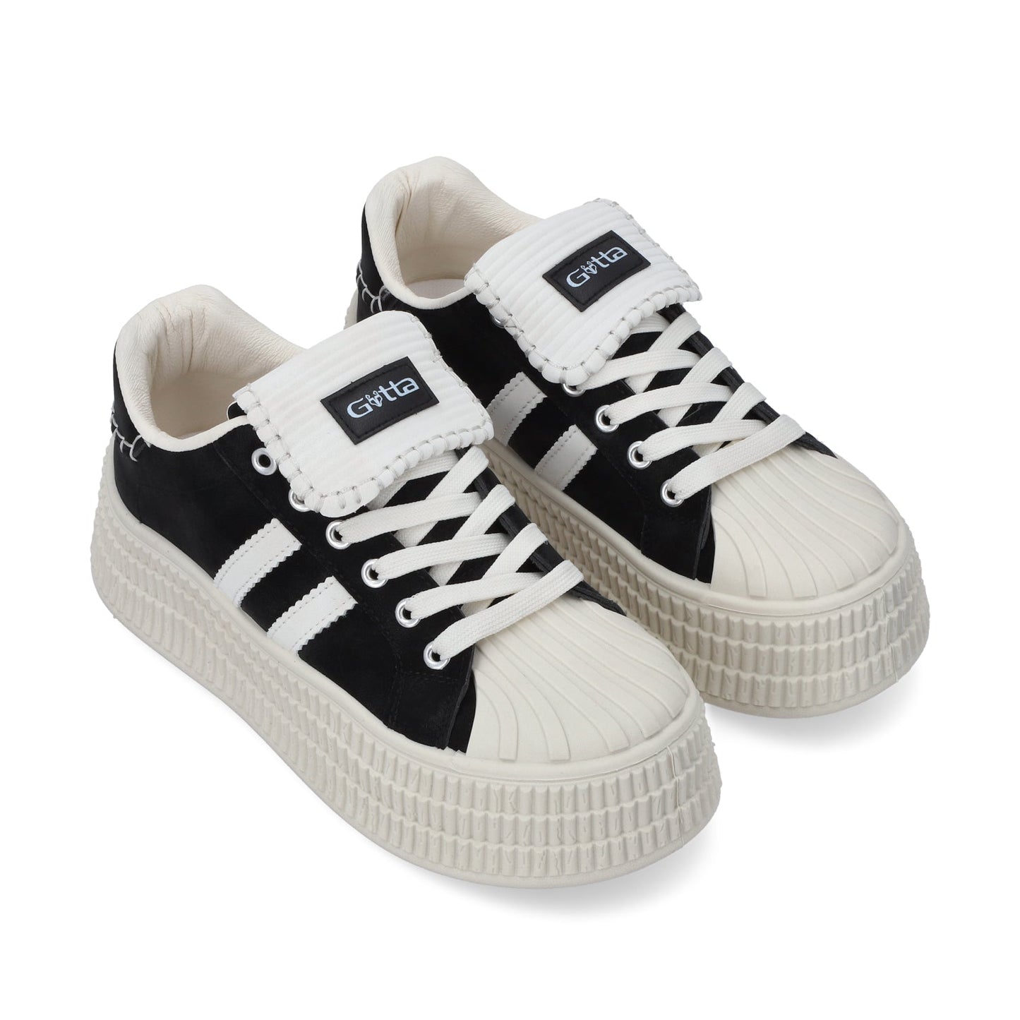 Tenis Plataforma Negra Mujer 58021