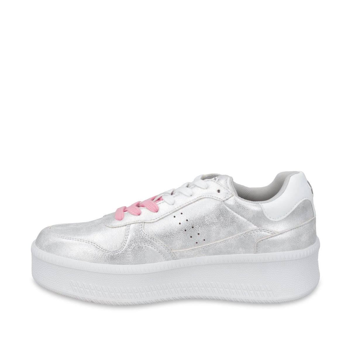 Tenis Plataforma Plateada Mujer 67313 - Gotta Mexico