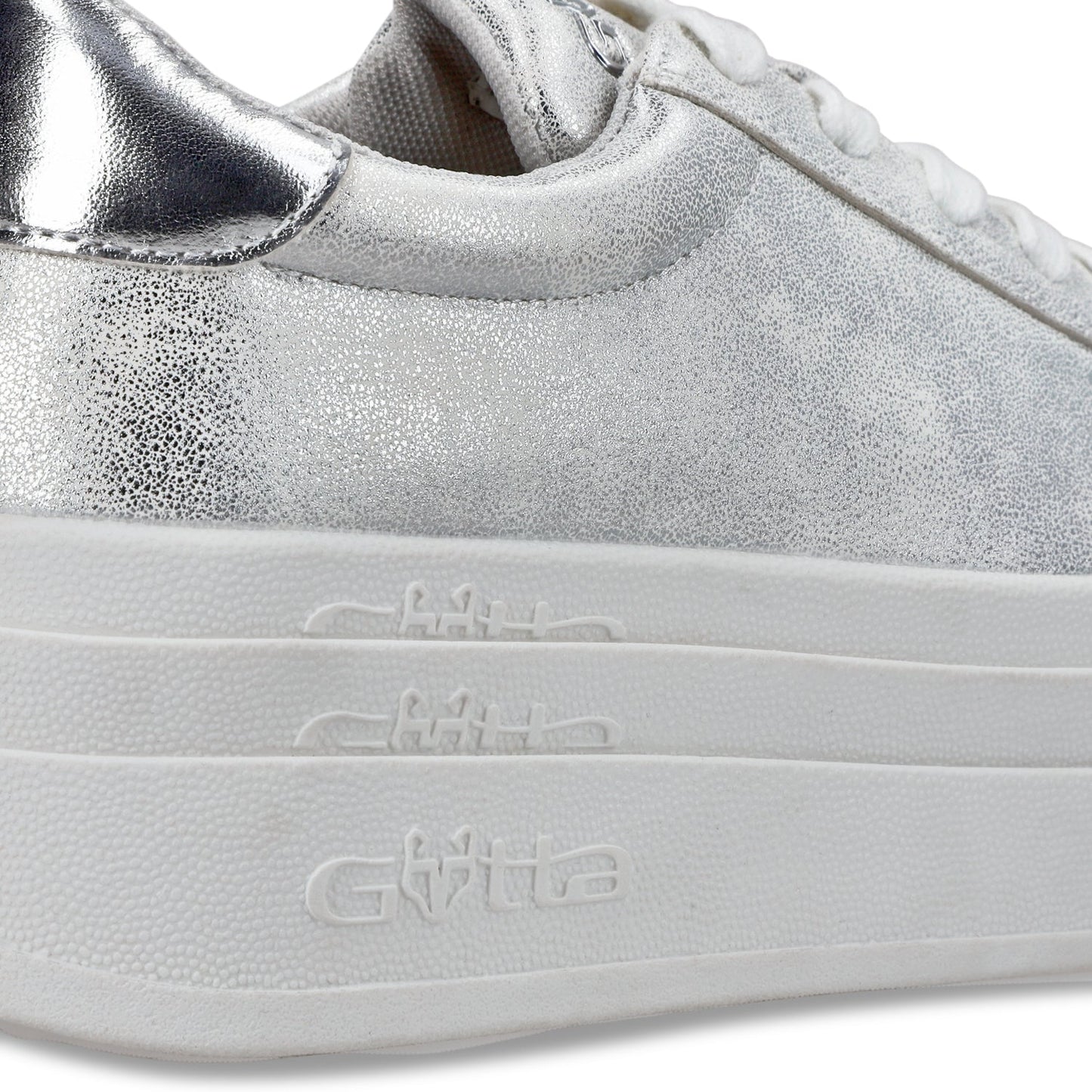 Tenis Plataforma Plateado Mujer 53751