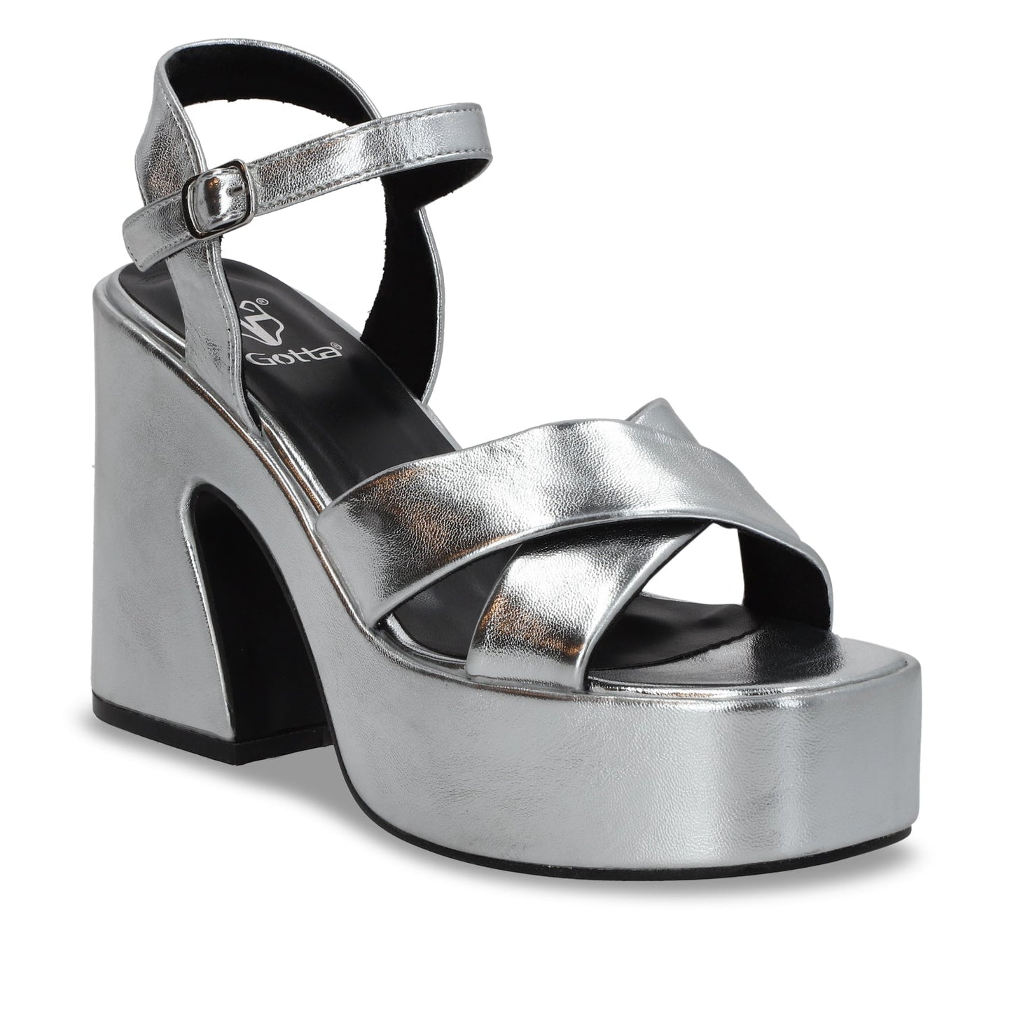 Zapatilla Plataforma Plateada Mujer 45701 - Gotta Mexico
