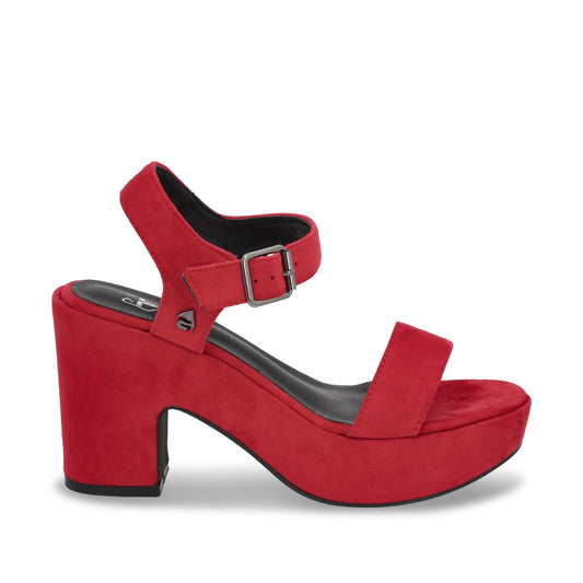 Zapatilla Plataforma Roja Mujer C5473