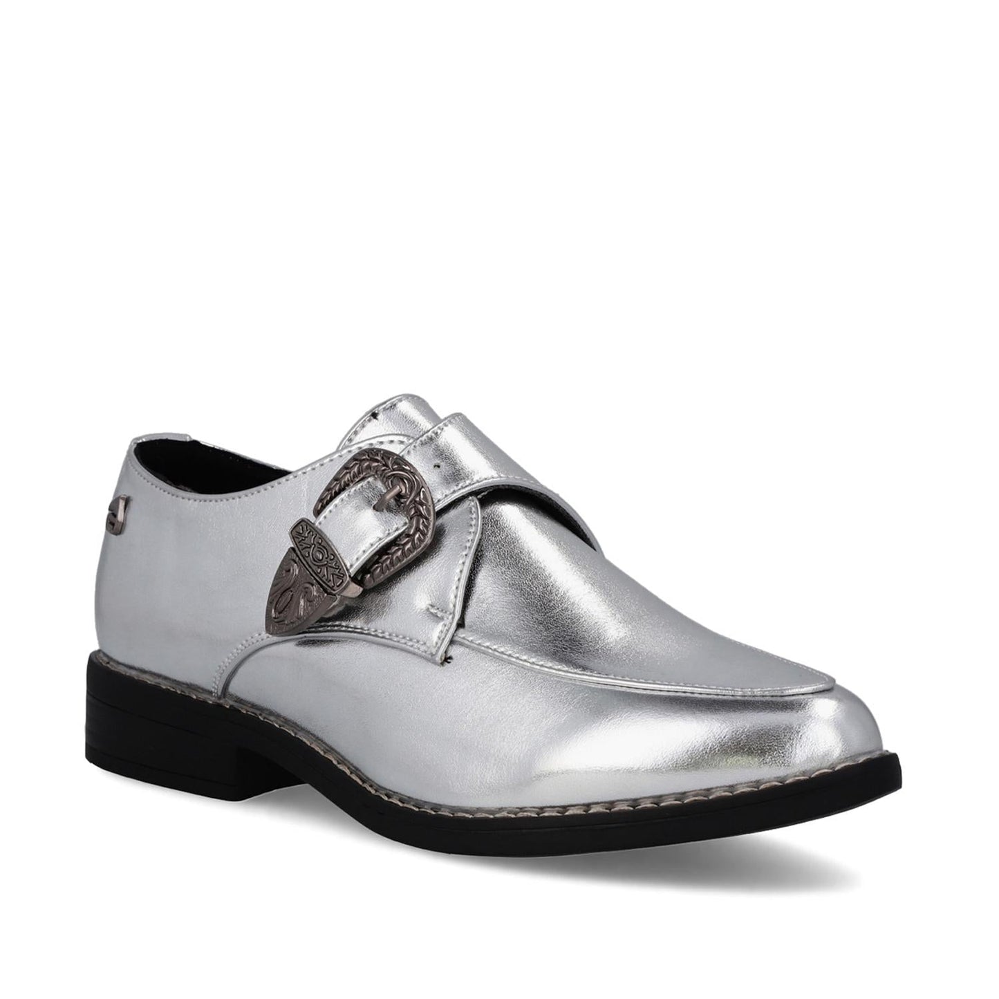 Zapato Plateado Charol Mujer 17565