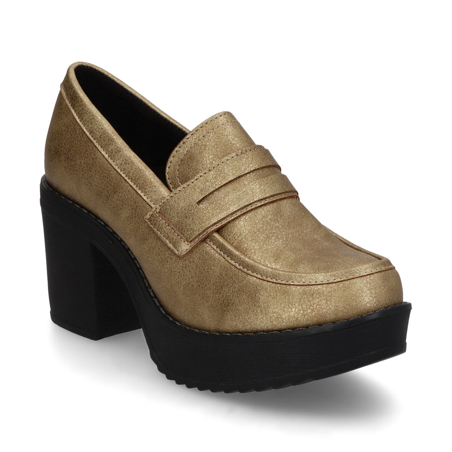 Zapato Tacón Dorado Mujer 13503