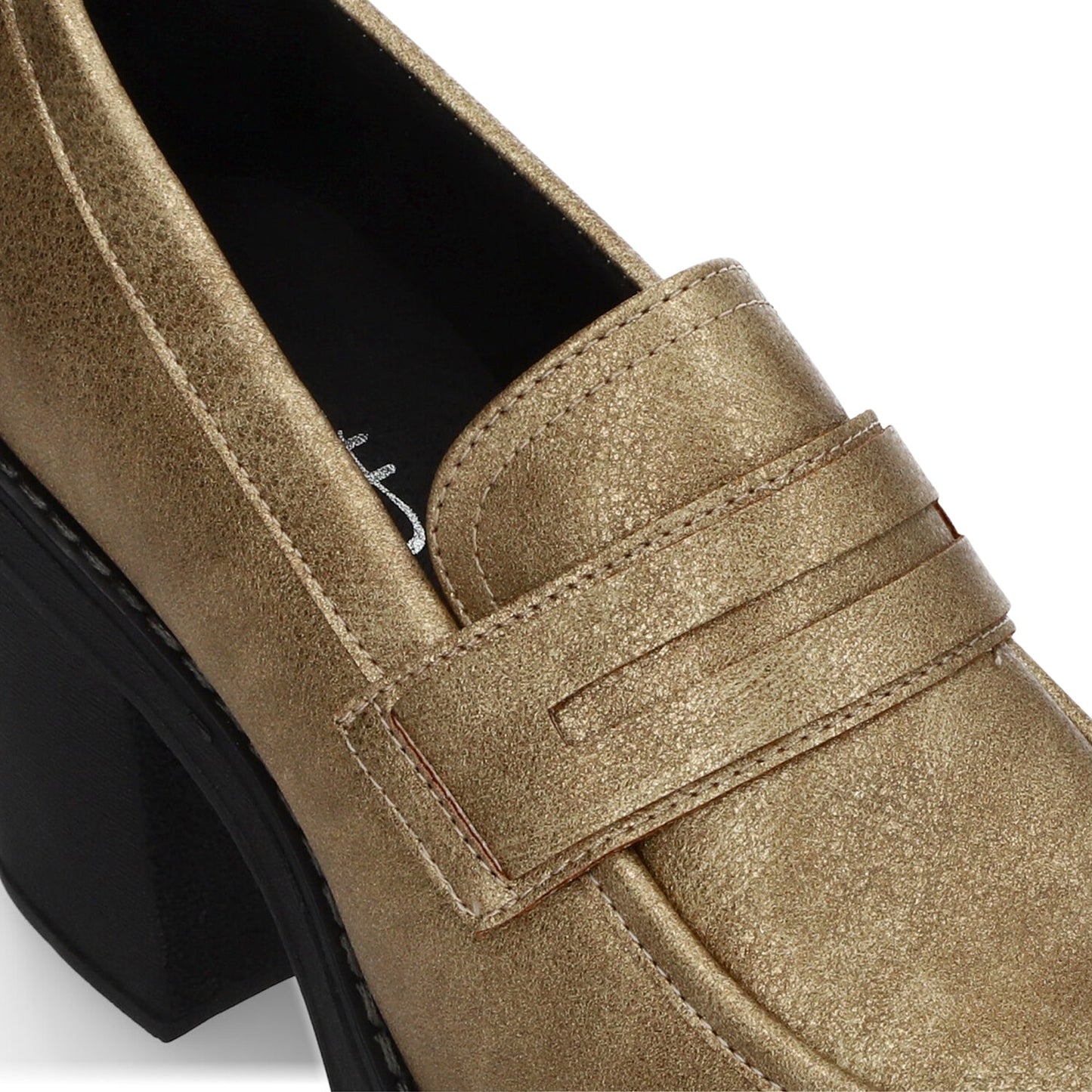Zapato Tacón Dorado Mujer 13503
