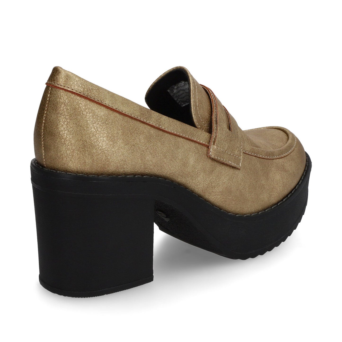 Zapato Tacón Dorado Mujer 13503
