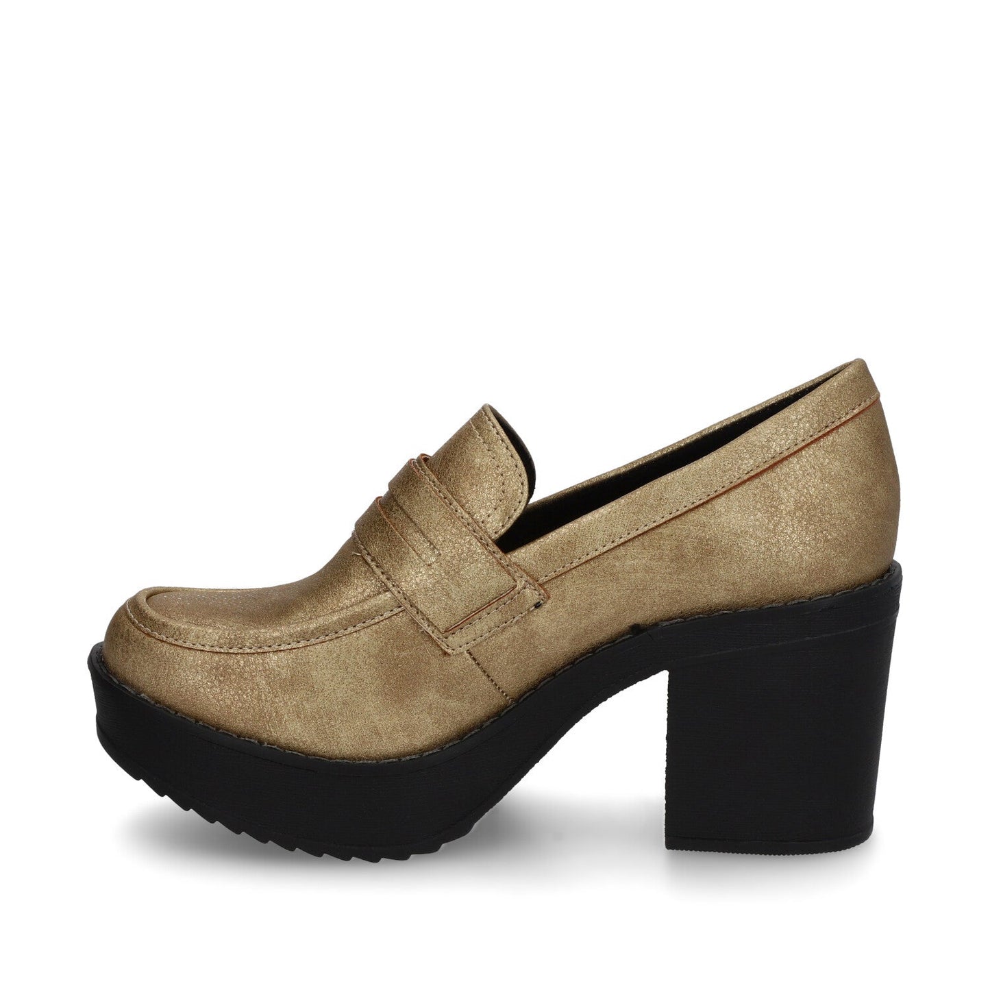 Zapato Tacón Dorado Mujer 13503