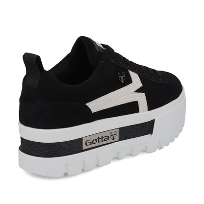 Tenis Plataforma Negro Mujer 23243