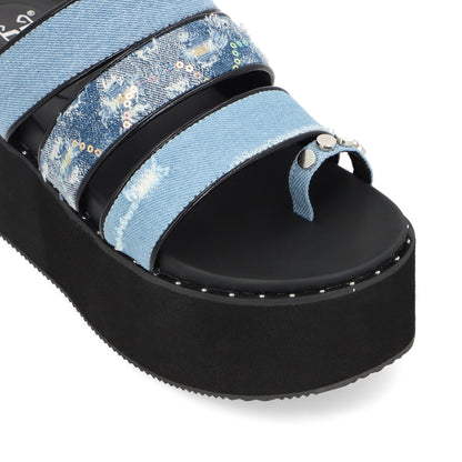 Sandalia Denim Mujer 15662