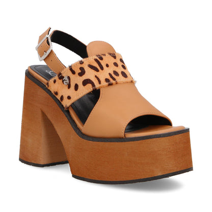 Sandalia Plataforma Animal Print Mujer 35291