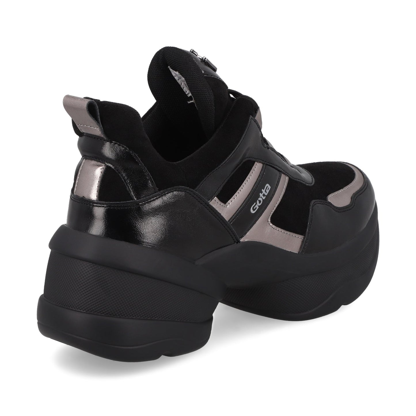 Tenis Plataforma Negro Mujer 13162