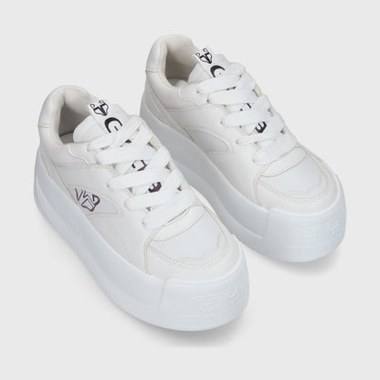 Tenis Plataforma Blanco Mujer C7325