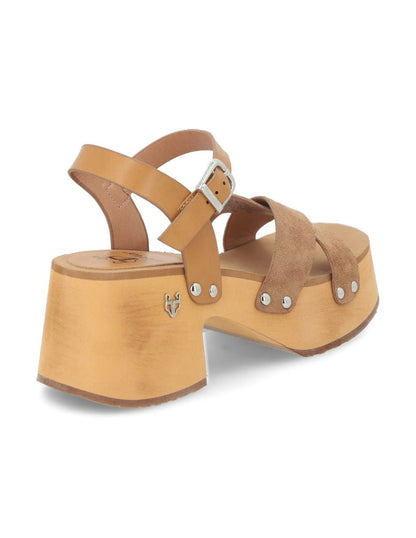 Sandalia Camel Mujer 35263