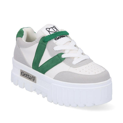 Tenis Plataforma Verde Mujer 23242