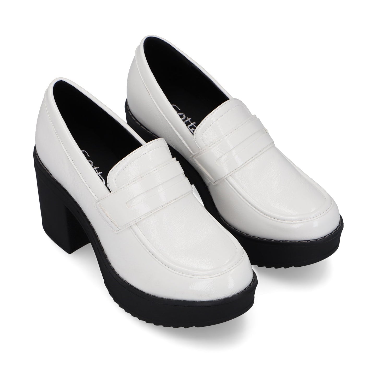 Zapato Blanco Charol Mujer 13503