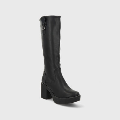 Bota Tacón Negra Mujer 13501