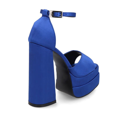 Sandalia Plataforma Azul Mujer 25911