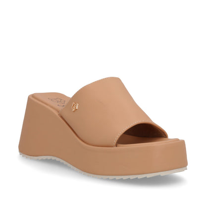 Sandalia Plataforma Camel Mujer 35240