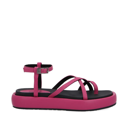 Sandalia Plana Fucsia Mujer 35210