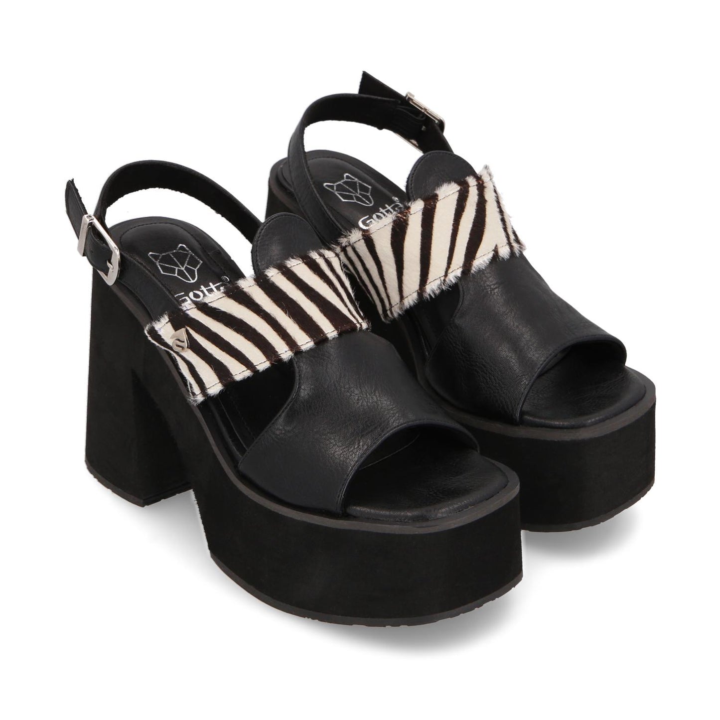 Sandalia Plataforma Animal Print Mujer 35291