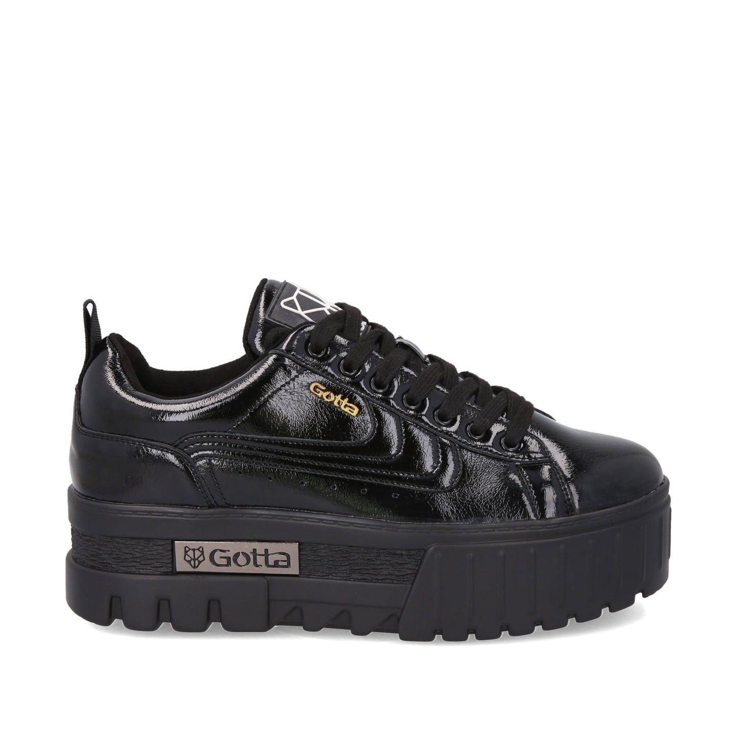 Tenis Plataforma Negro Mujer 23240