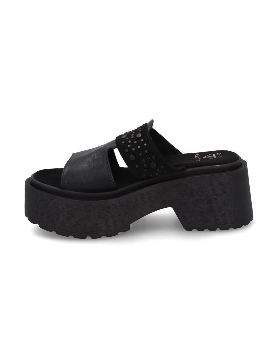 Sandalia Negra Mujer 45983