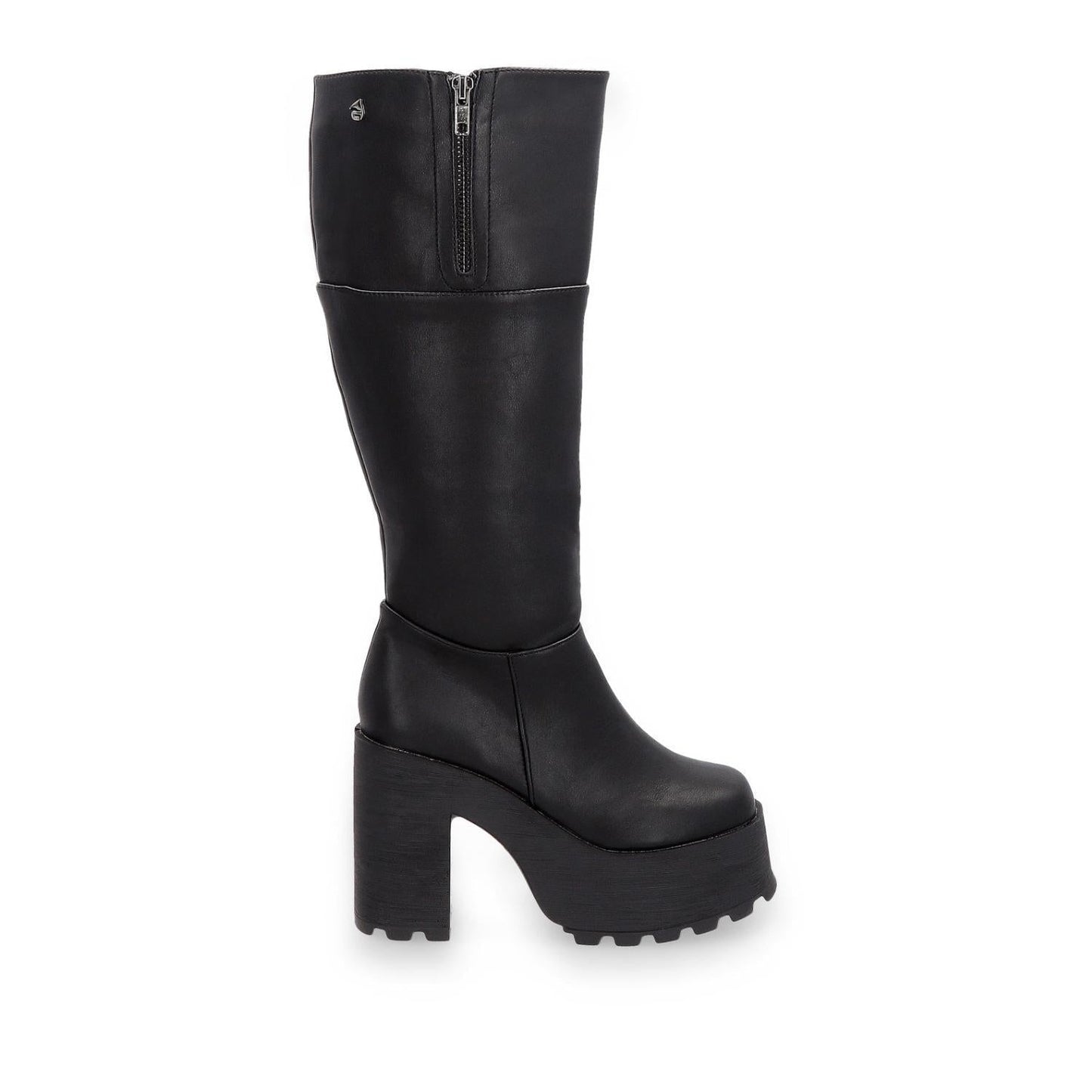 Bota Plataforma Negra Mujer 25641