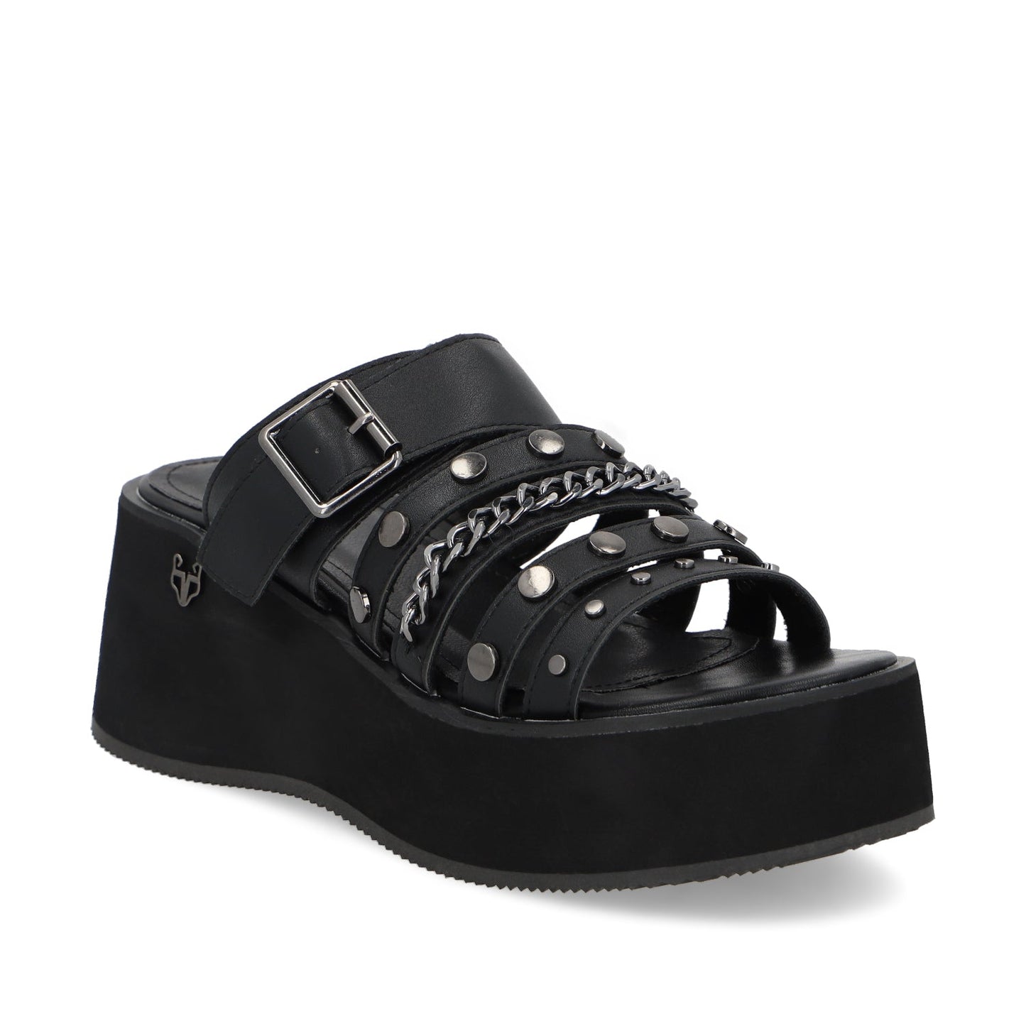 Sandalia Negra Mujer 45841