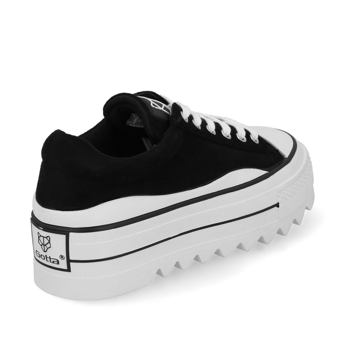 Tenis Plataforma Negro Mujer 33740