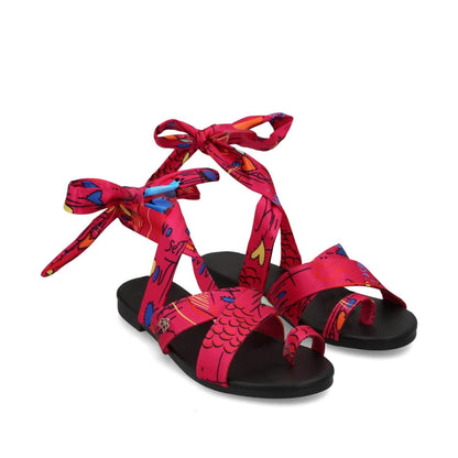 Sandalia Plana Multicolor Mujer 33712