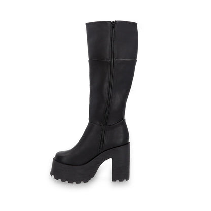 Bota Plataforma Negra Mujer 25641