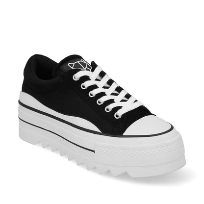 Tenis Plataforma Negro Mujer 33740