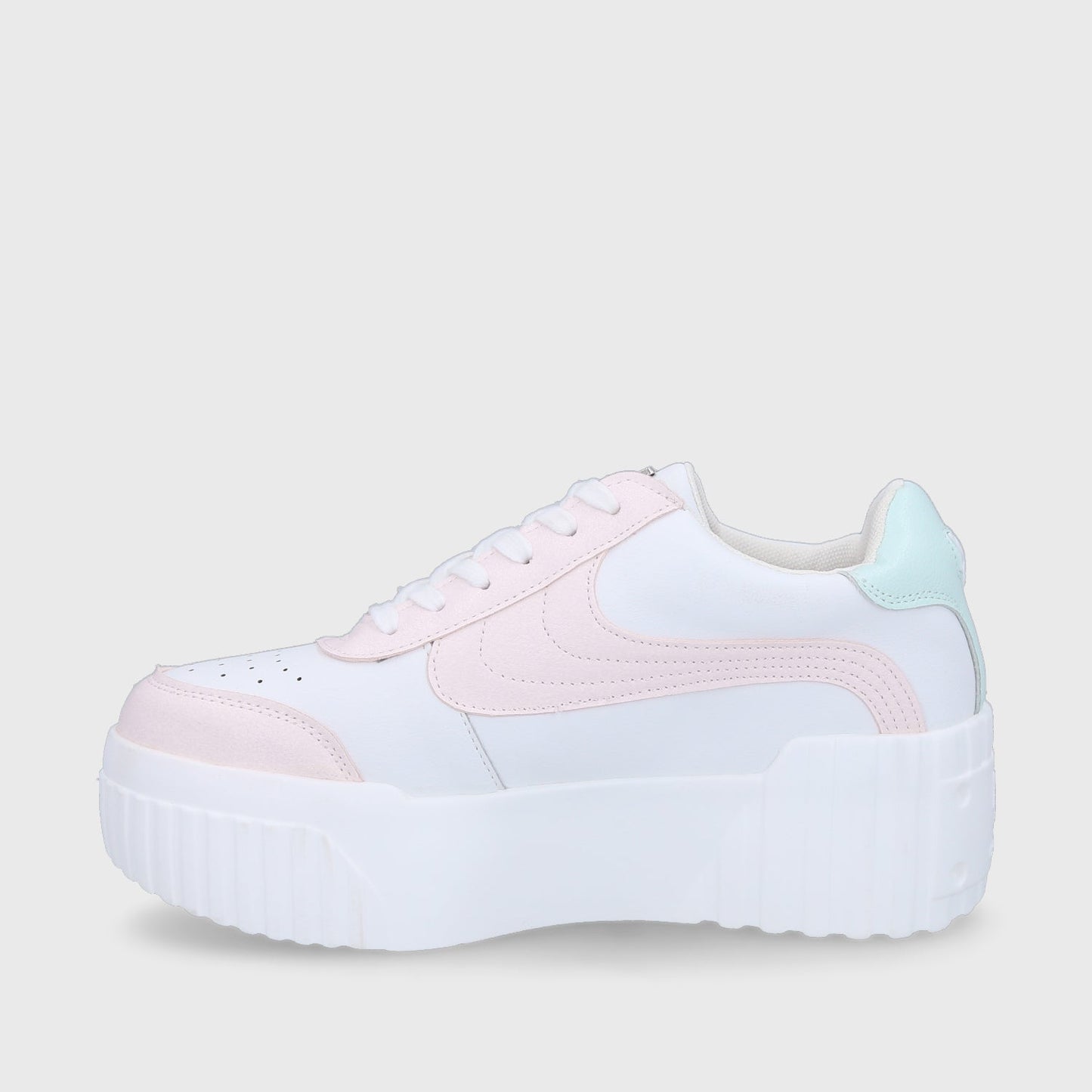 Tenis Cuero Rosa Mujer 13142