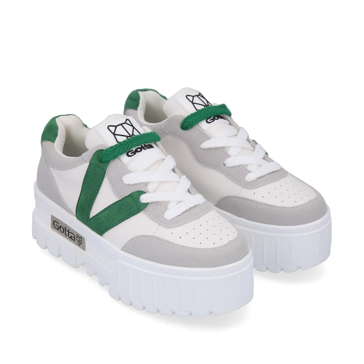 Tenis Plataforma Verde Mujer 23242