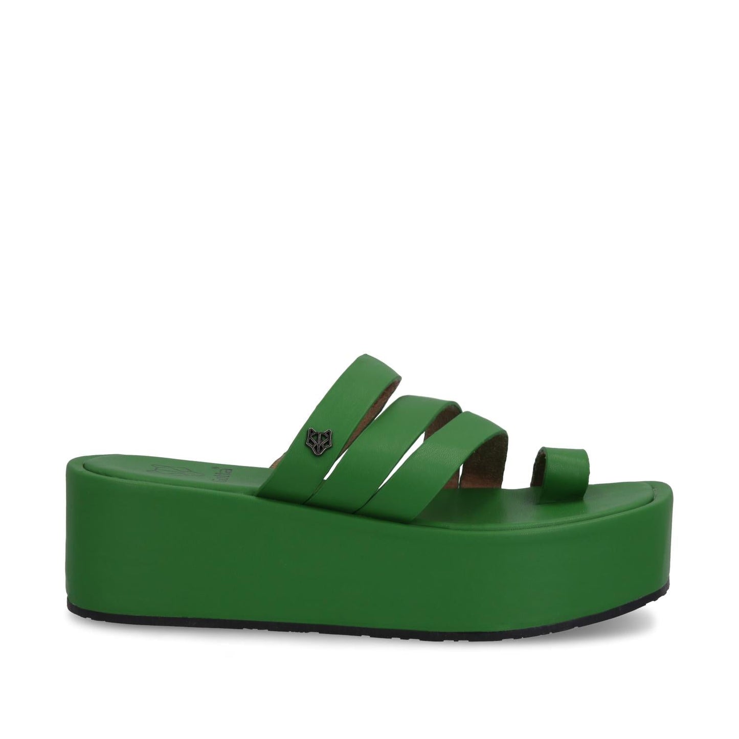 Sandalia Plataforma Verde Mujer 35221