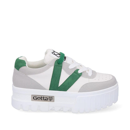 Tenis Plataforma Verde Mujer 23242