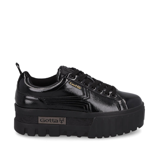 Tenis Plataforma Negro Mujer 23243