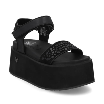 Sandalia Negra Mujer 35185