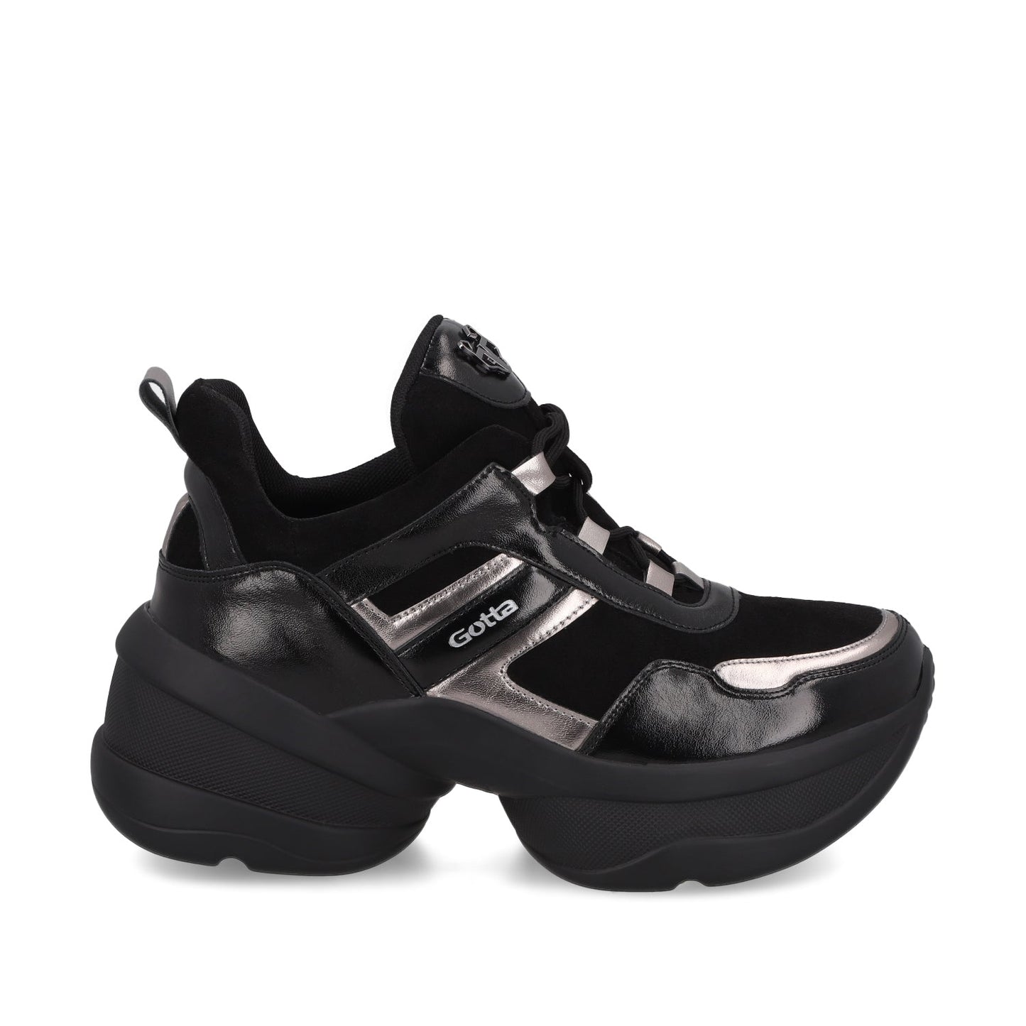 Tenis Plataforma Negro Mujer 13162