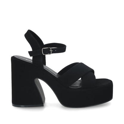 Sandalia Negra Mujer 45701