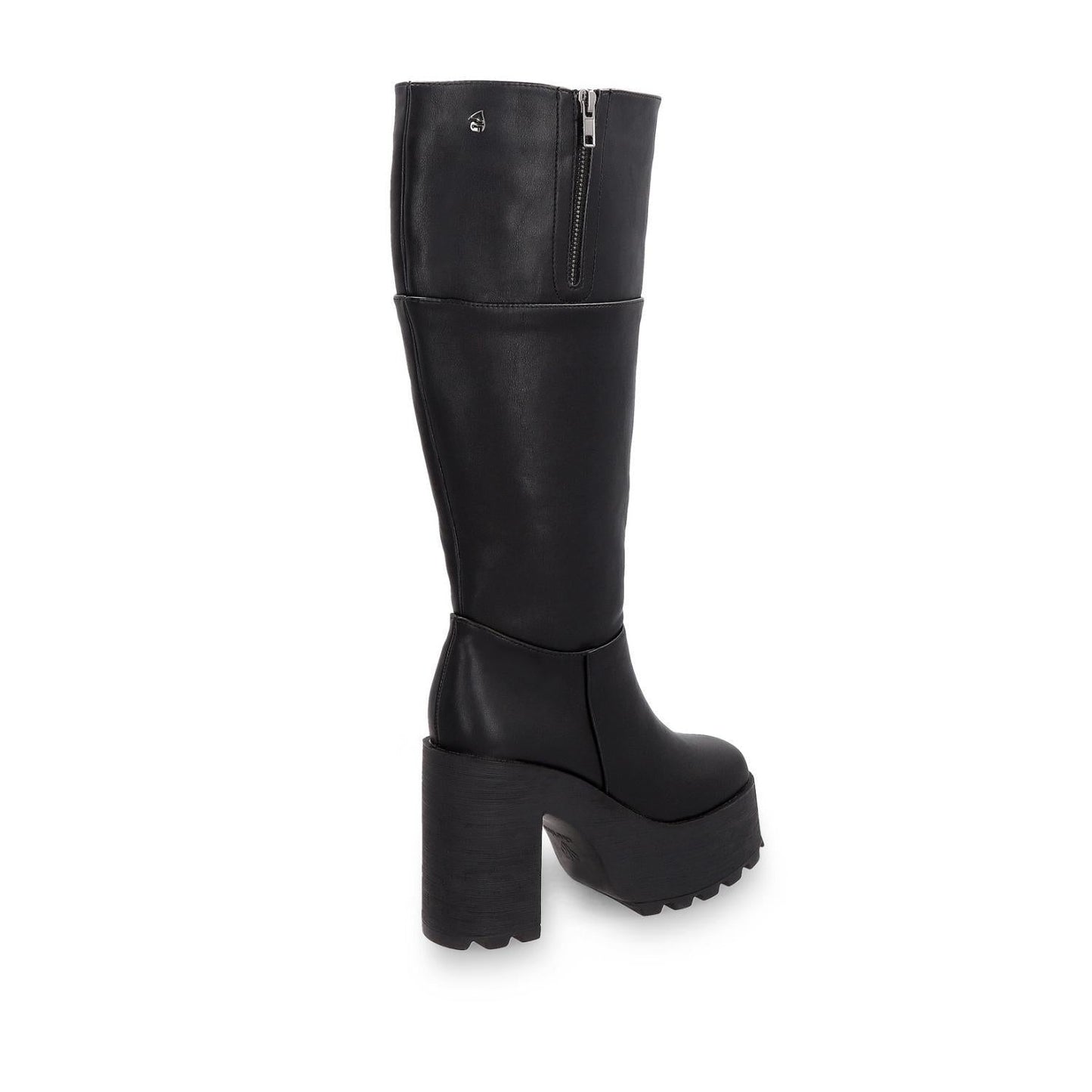 Bota Plataforma Negra Mujer 25641